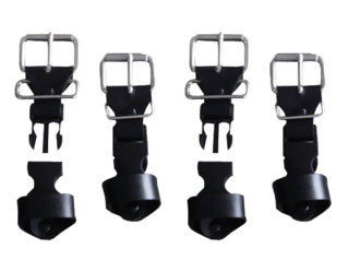 Quick-Release Saddlebag Buckle &amp; Strap Keeper Combo KIT