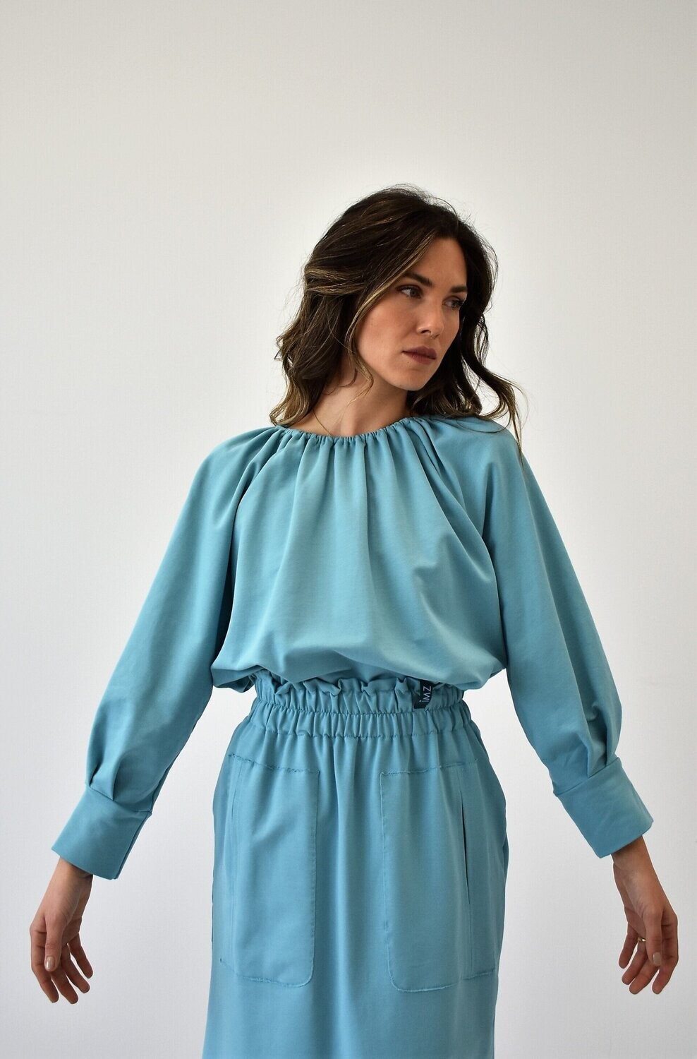 Sudadera azul verdoso, ANTES 67,50€, AHORA 35€