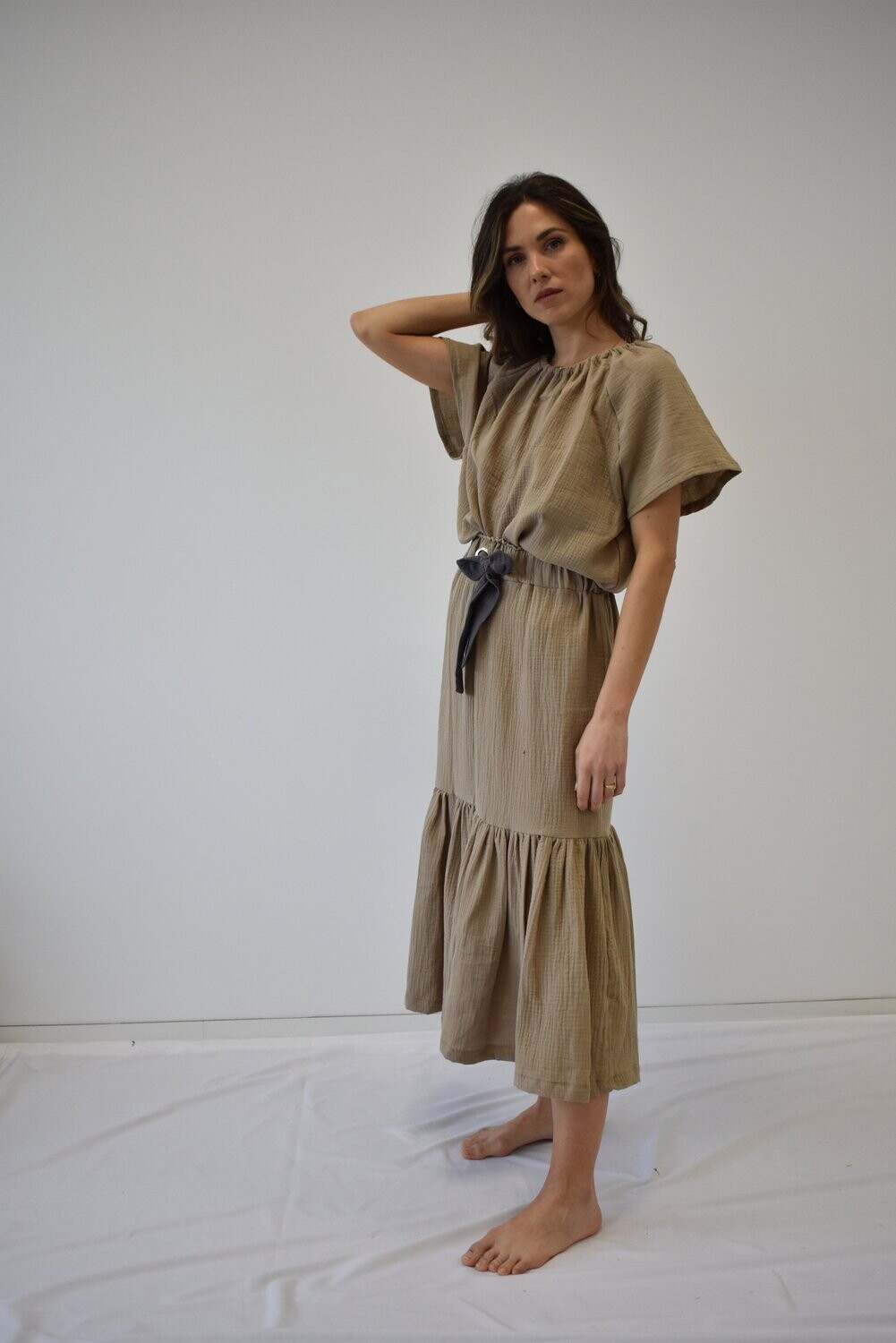 Top en bambula de manga corta, ANTES 49€, AHORA 34,30€