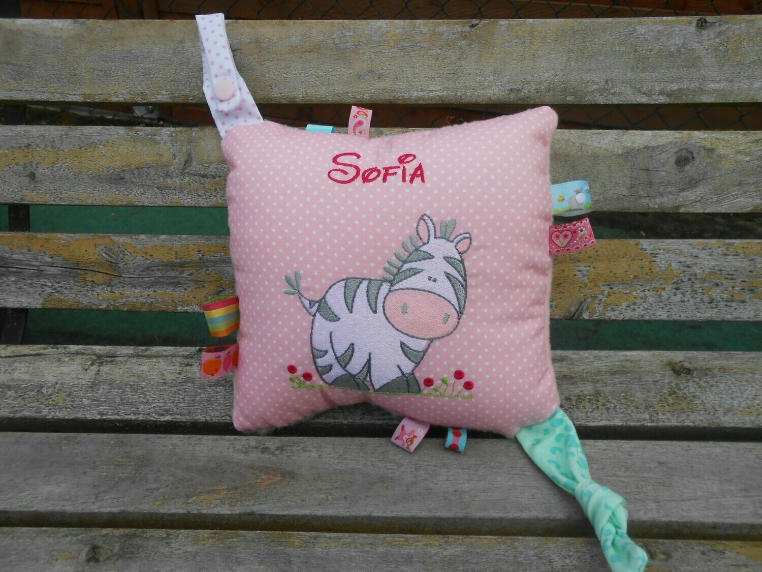 Rasselkissen Zebra