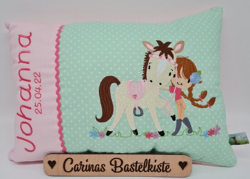 Kissen Mädchen & Pony