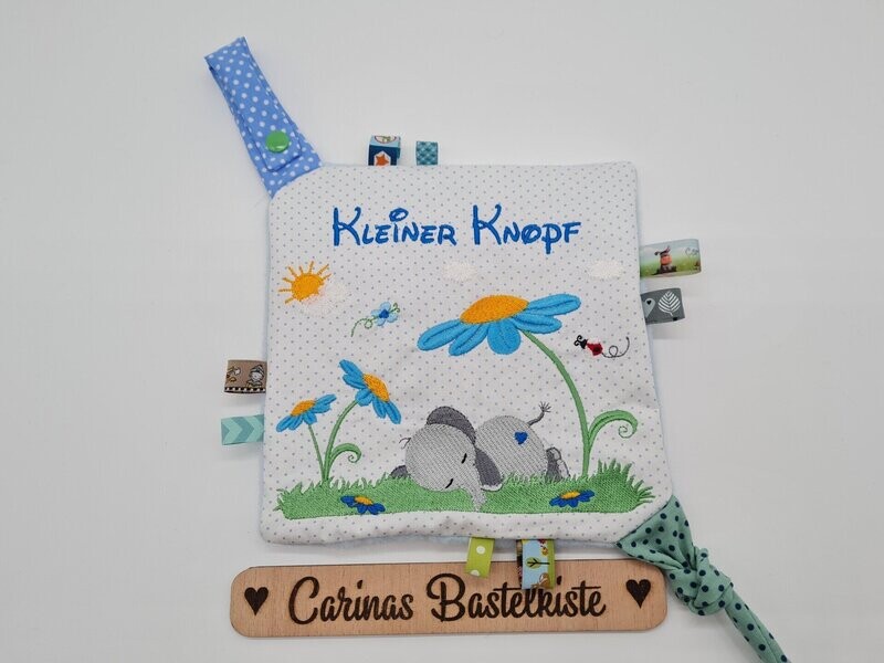 Knistertuch Elefant auf Wiese