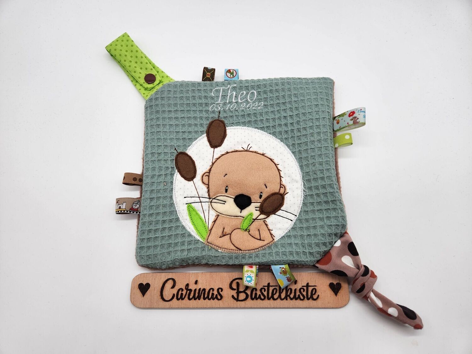 Knistertuch Otter mit Schilf