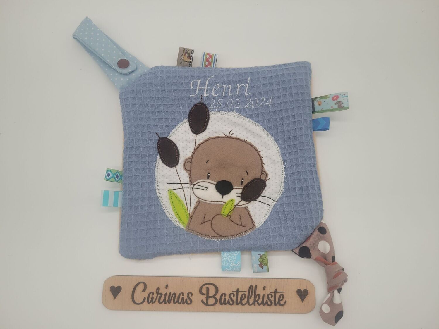 Knistertuch Otter mit Schilf
