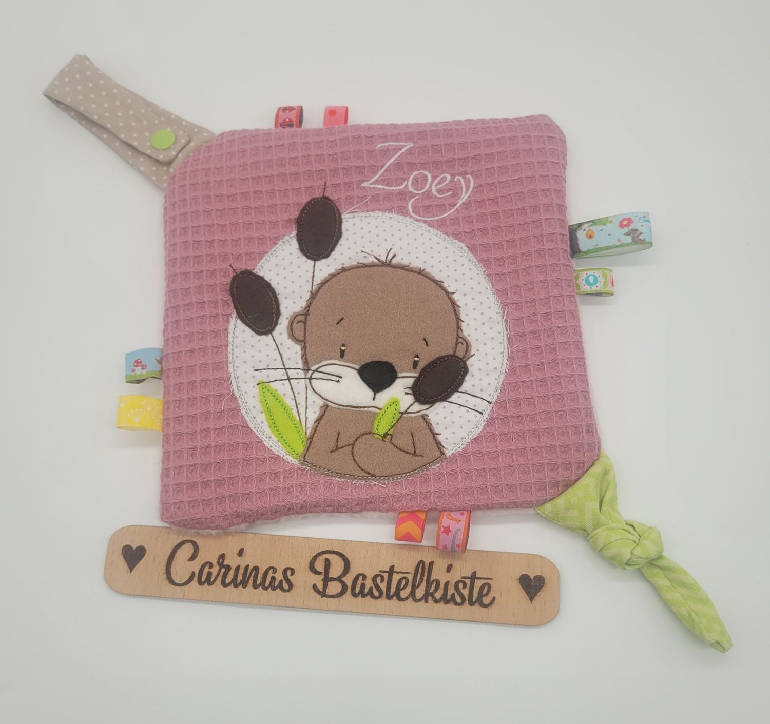 Knistertuch Otter mit Schilf