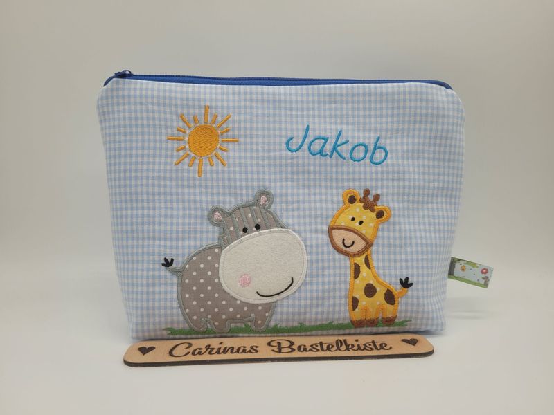 Windeltasche Nilpferd und Giraffe Windeltasche Nilpferd und Giraffe