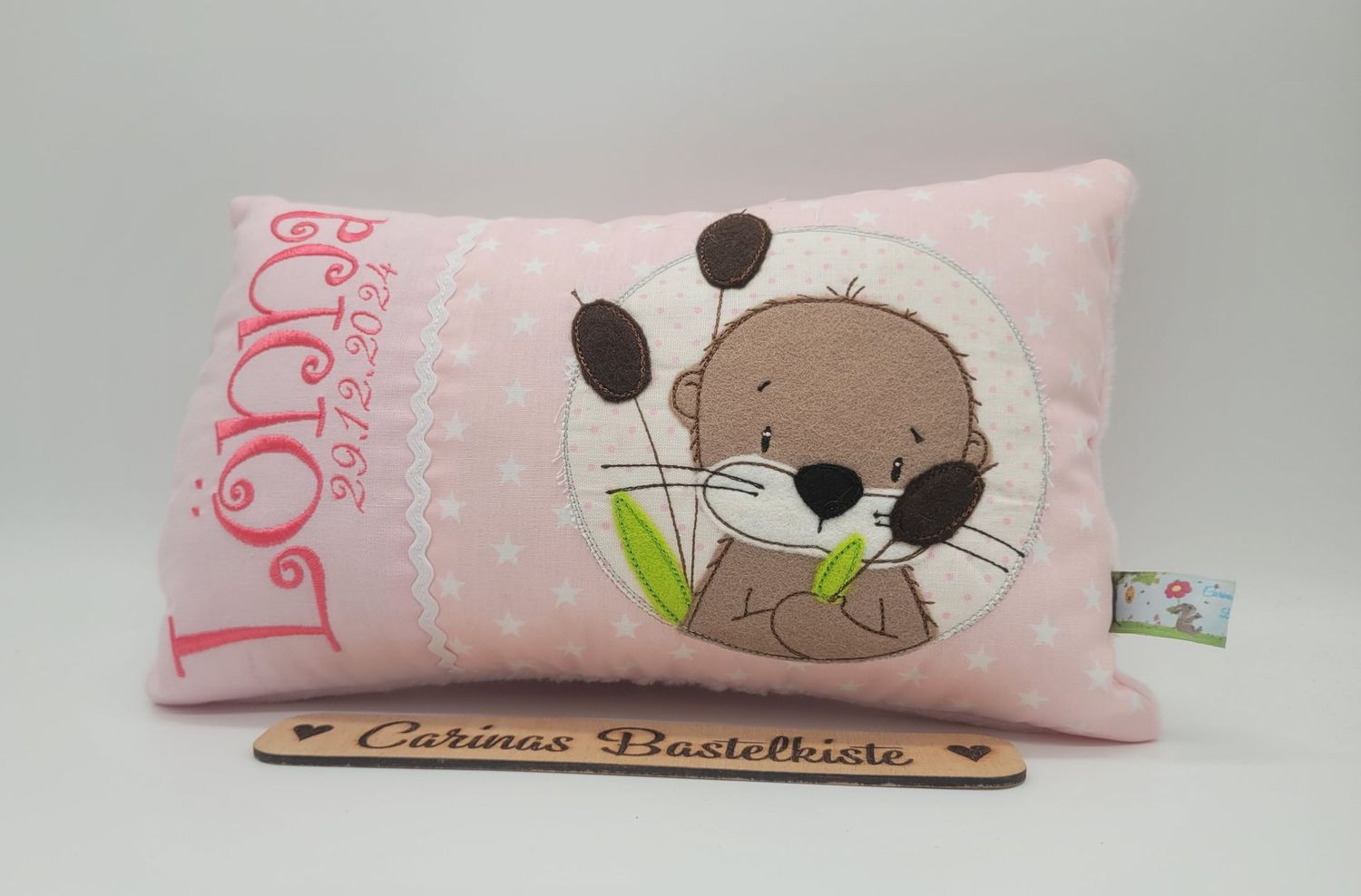 Kissen Otter mit Schilf