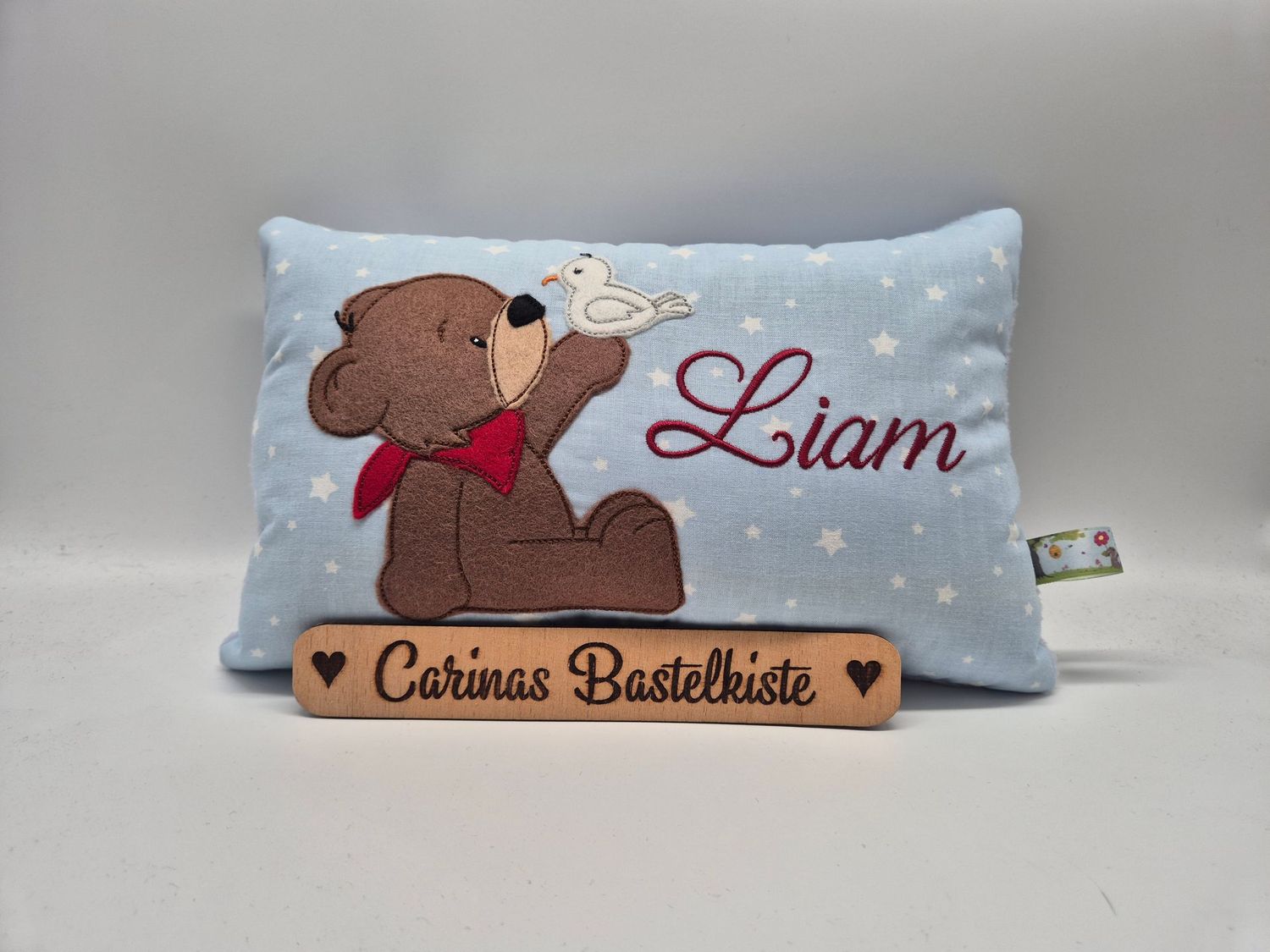 Kissen Bär mit Möwe