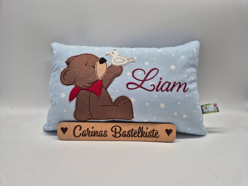 Kissen Bär mit Möwe