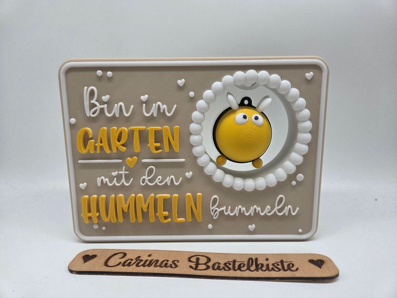Gartenschild Hummel