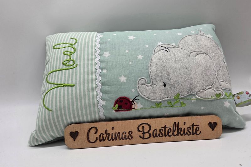 Kissen Elefant mit Käfer