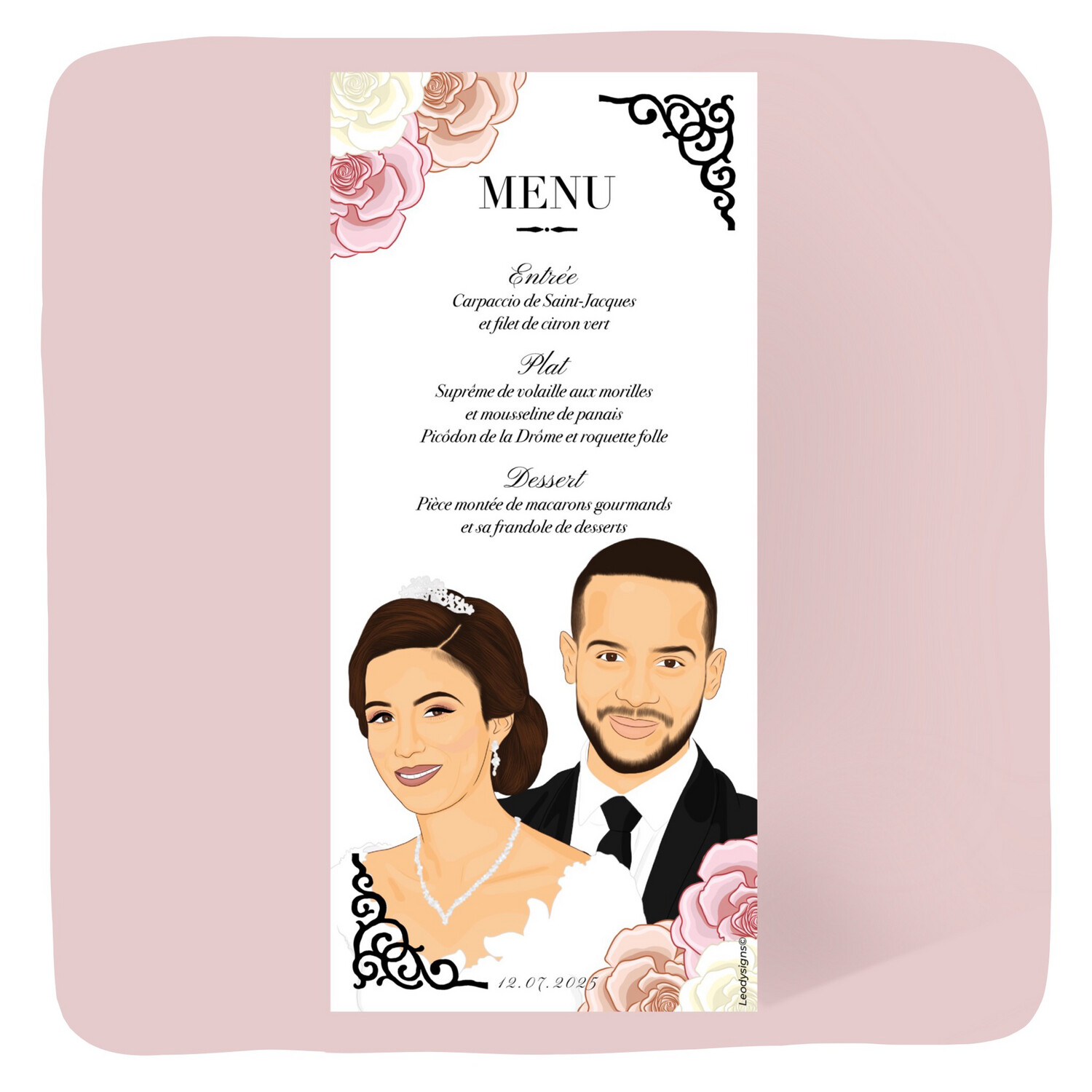 MENU MARIAGE ZAHRA