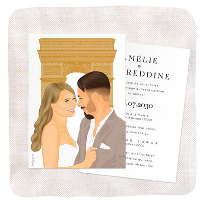 FAIRE-PART MARIAGE TRIOMPHE