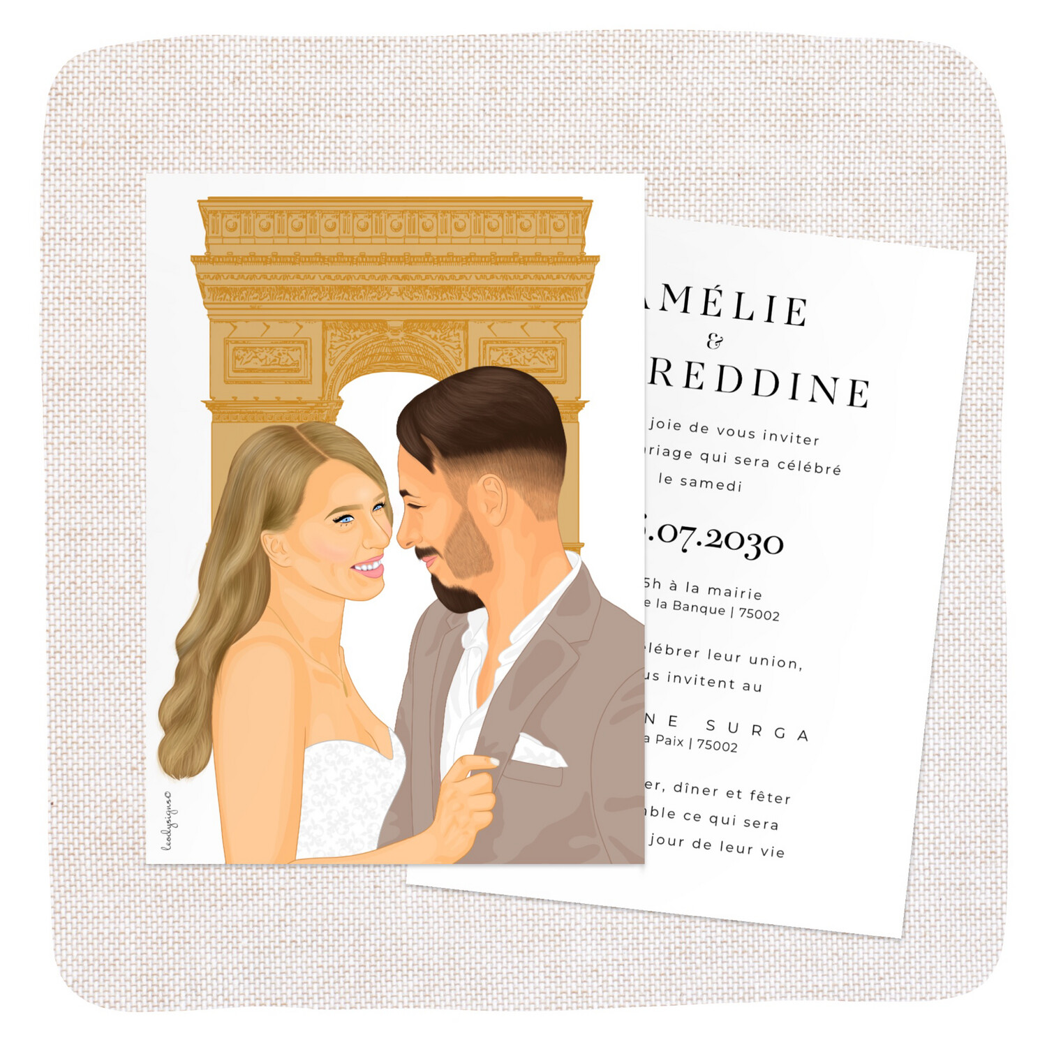 FAIRE-PART MARIAGE TRIOMPHE