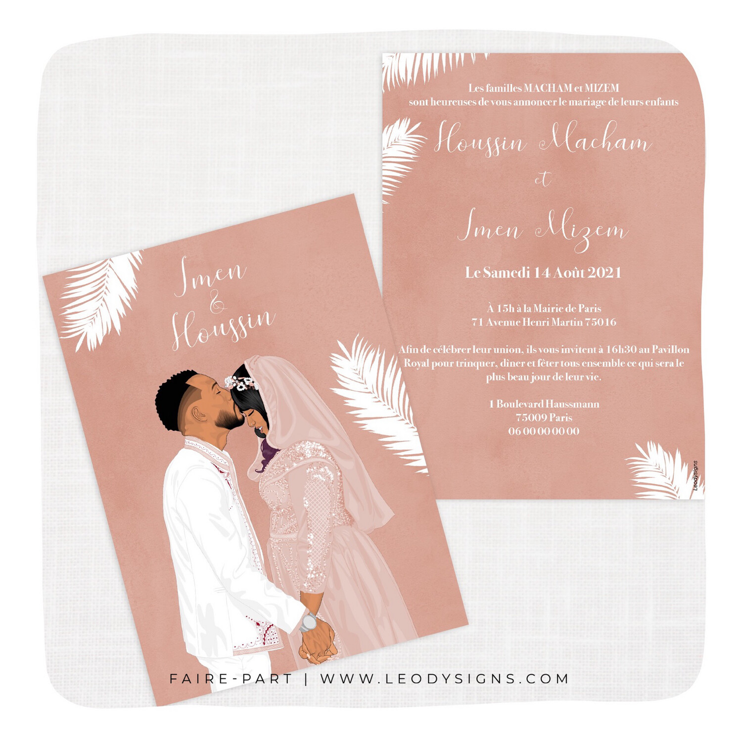 FAIRE-PART MARIAGE SIELLA