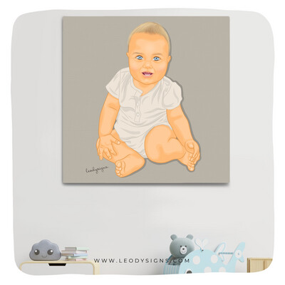 PORTRAIT CARTOON 100x100CM (SUR TOILE)