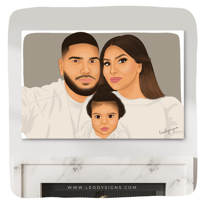 PORTRAIT CARTOON 60x90CM (SUR TOILE) PORTRAIT CARTOON 60x90CM (SUR TOILE)