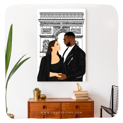 PORTRAIT CARTOON 50x75CM (SUR TOILE) PORTRAIT CARTOON 50x75CM (SUR TOILE)