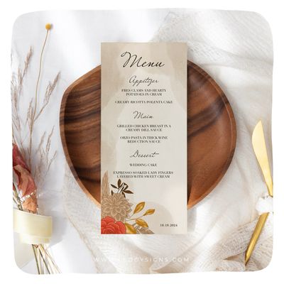 MENU MARIAGE DOA