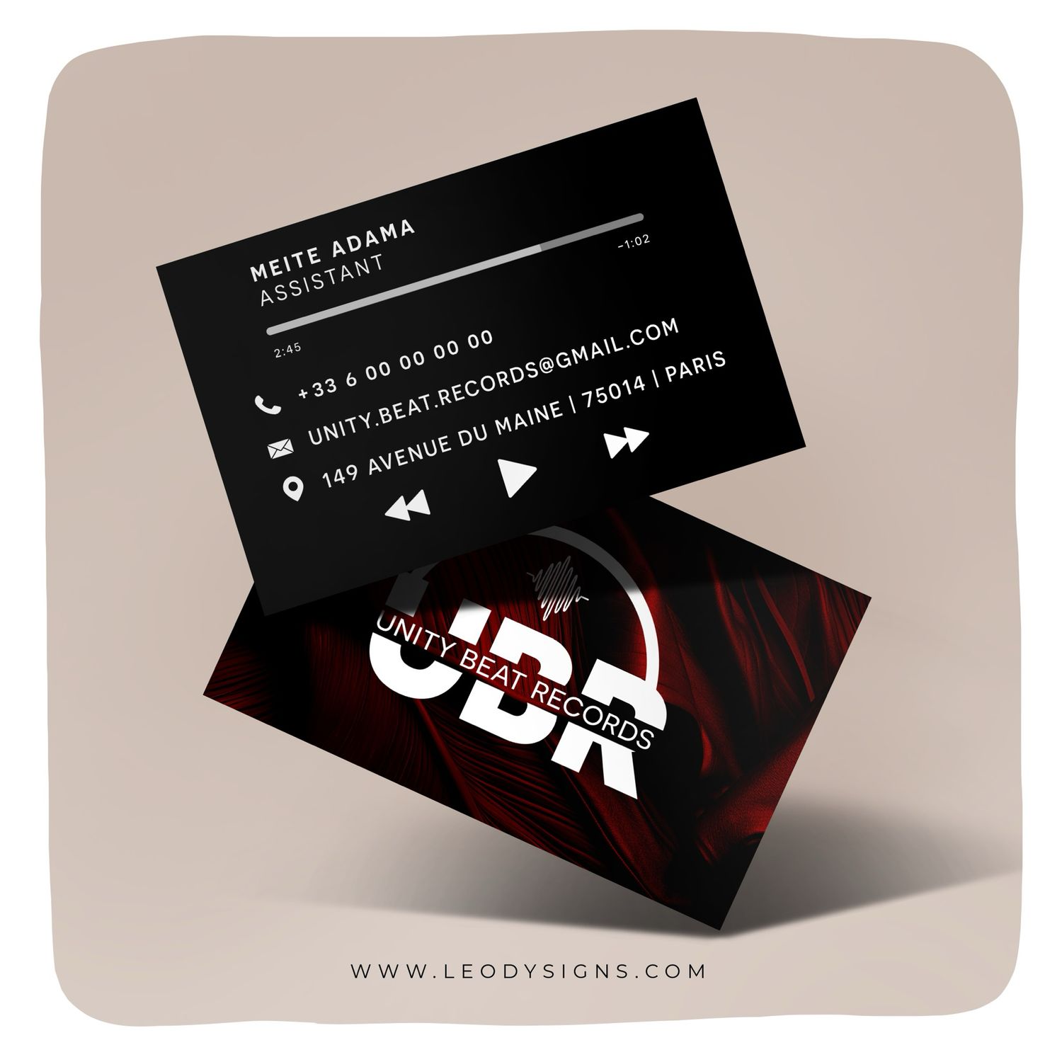 DEVIS CONCEPTION DE CARTE DE VISITE