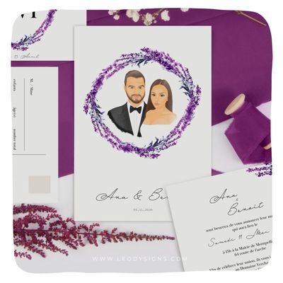 FAIRE-PART MARIAGE GENNA