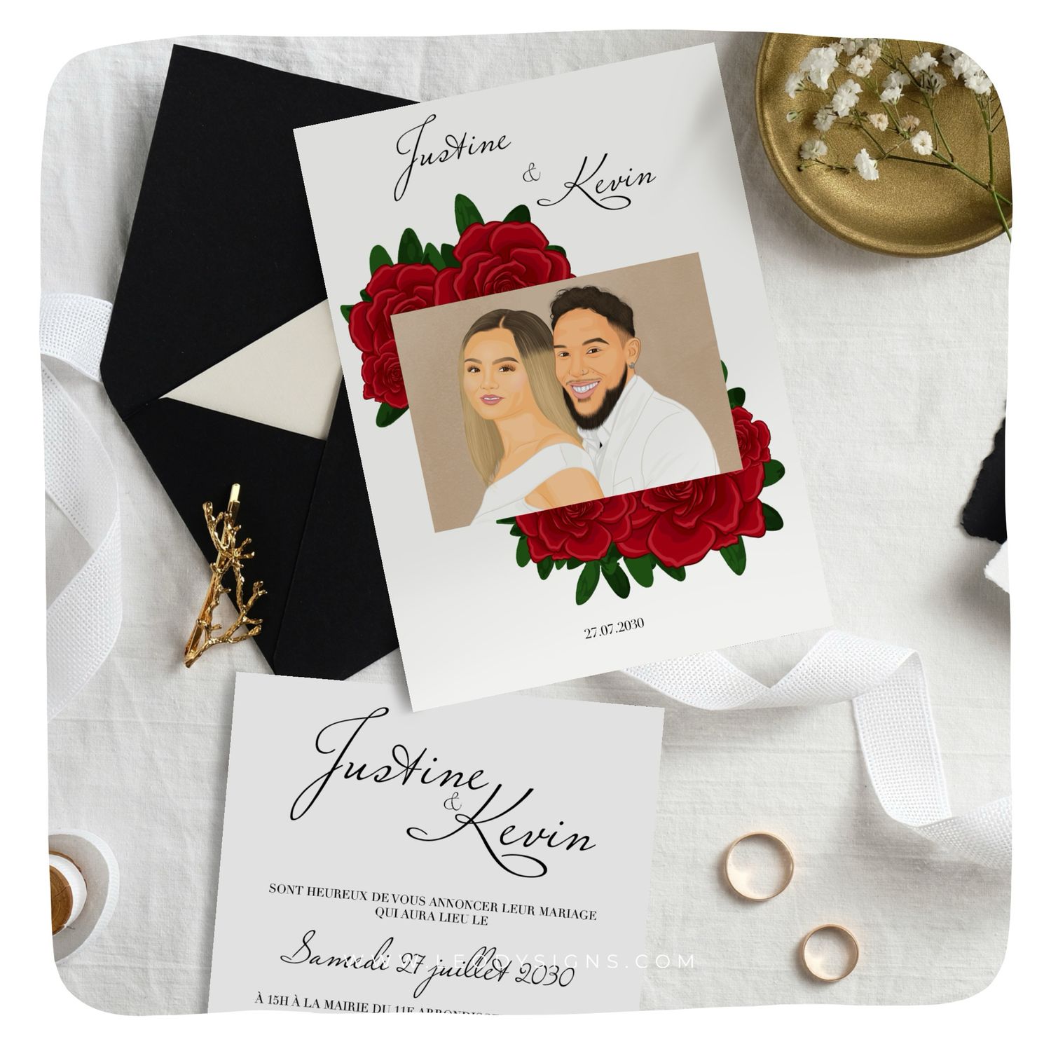 FAIRE-PART MARIAGE BEKIM