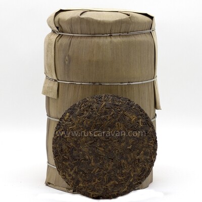 1025к Чай прессованный черный Пуэр Шу "Цзинлун №1"  (мини бин, 100 гр)