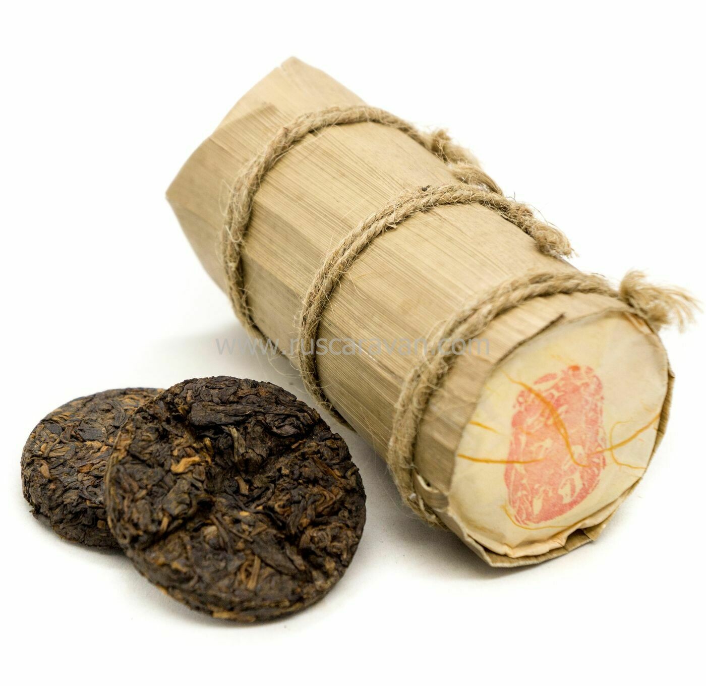 59166 Чай прессованный черный Пуэр Шу "Цзинлун Jujube" (чжутун-таблетки, 10 шт по 24гр)