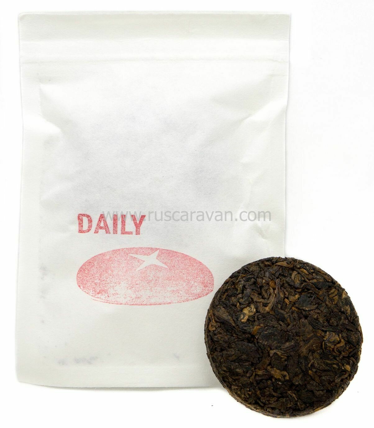 59183 Чай прессованный черный Пуэр Шу "Цзинлун, Daily" №1 (таблетка в дойпак, 25гр)