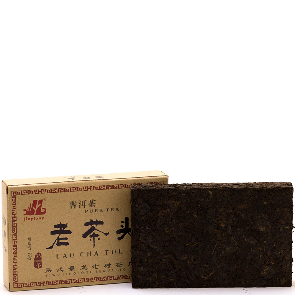 0470к Чай черный прессованный Цзинлун Пуэр Лаочатоу Чачжуань (250гр)