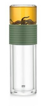 213041 Бутылка для заваривания SAMADoyo "C-002B" ниж.колба-238мл, верх. колба-170мл, зеленый/стекло