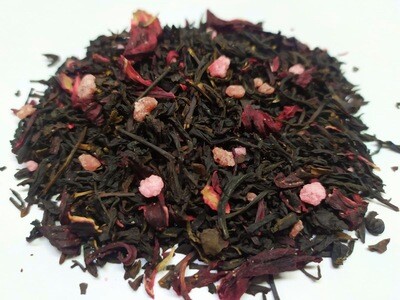 7780D Чай черный ароматизированный БАЗОВАЯ коллекция "Малина красная"