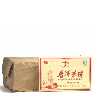 0518к Чай прессованный черный Пуэр Шу "Синьцзяжэнь" ча чжуань, 250гр