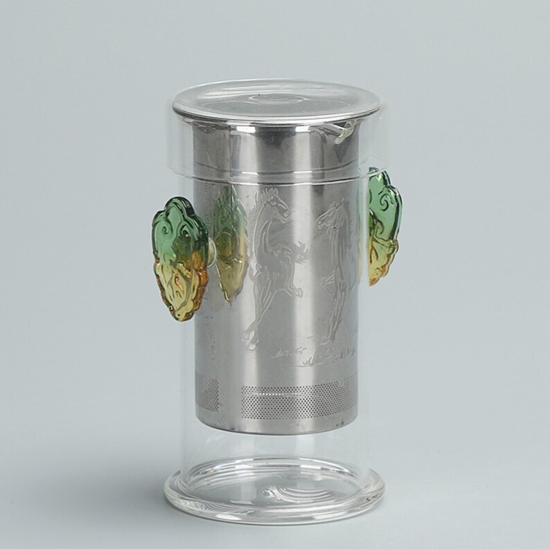 242106 Чайник  "Ханьская колонна" со стальным ситом, стекло