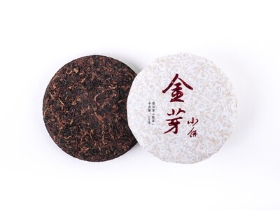 59279.1 Чай прессованный черный Пуэр Шу "Сэнчжун, Золотые типсы", мини бин 100гр