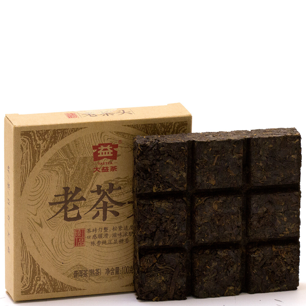 1029к Чай черный прессованный Пуэр Шу "ДАИ, Лао Ча Тоу" (фан ча, 100 гр)