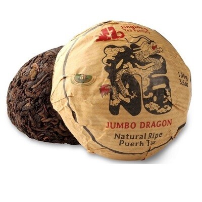 0555/2022 Чай прессованный черный Пуэр Шу "Цзинлун, Год Дракона", то ча 100гр 