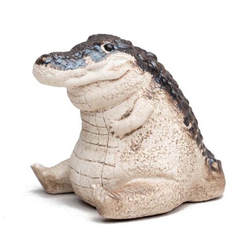 316041 Фигурка &quot;Сидящий крокодильчик&quot;, керамика, 4х4,5 см