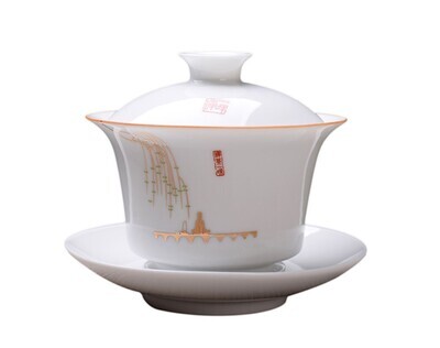 268118.2 Гайвань ДАО2 "Чай в стиле Дзэн" 150 мл d=90 мм, h=84 мм, белый фарфор