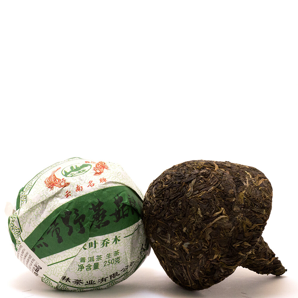 0952к Чай прессованный зеленый Пуэр Шэн "Тулинь, Гриб", могу то ча, 250гр