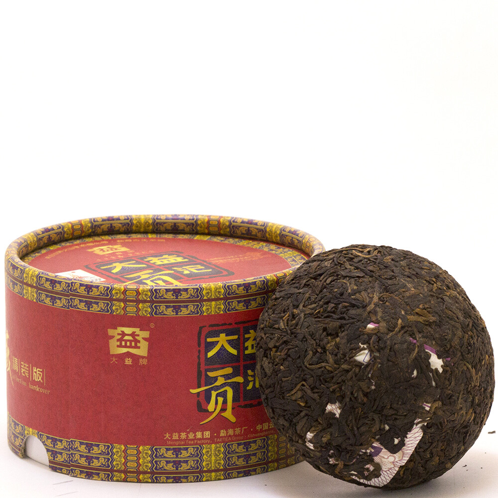 0493к Чай прессованный черный Пуэр Шу "ДАИ, Гунто" 2010г (то ча, 100гр) 