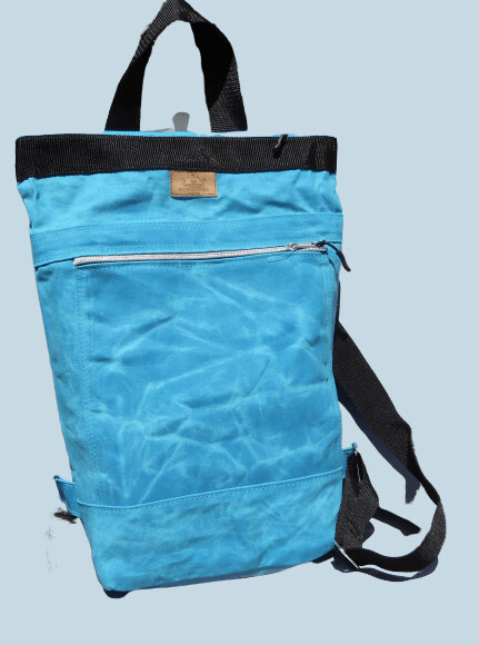 Rucksack waxed Canvas türkis REDUZIERT 85,00.- Rucksack waxed Canvas türkis REDUZIERT 85,00.-