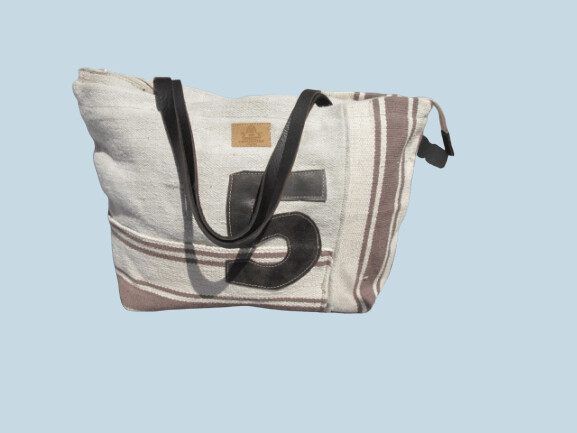 Umhängetasche aus Mehlsack, Strandtasche groß Umhängetasche aus Mehlsack, Strandtasche groß