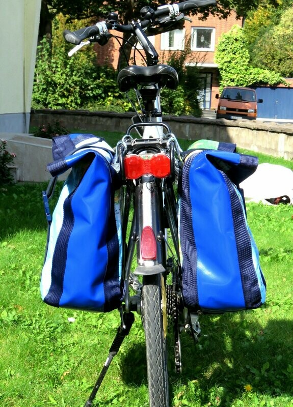 Radtasche, Fahrradtasche, Gepäckträgertasche Landkarte 2er Set