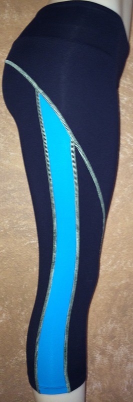 Black Blue Saw Supplex Capri