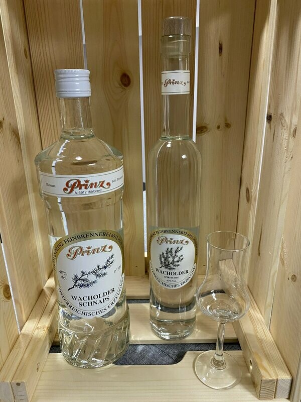 Prinz - Wacholder Schnaps 40 % vol. (1,0l / 0,5l) Prinz - Wacholder Schnaps 40 % vol. (1,0l / 0,5l)