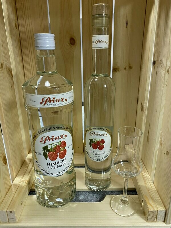 Prinz - Himbeer Schnaps 40 % vol. (1,0l / 0,5l) Prinz - Himbeer Schnaps 40 % vol. (1,0l / 0,5l)