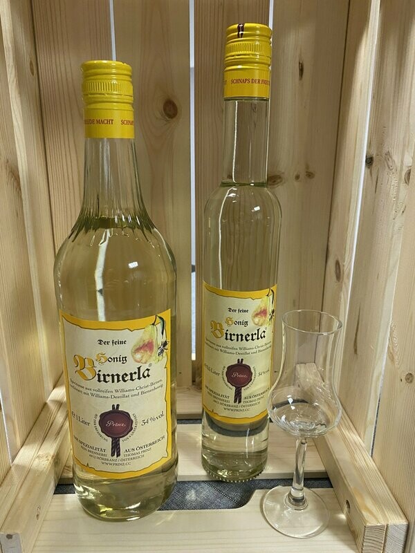 Prinz - Honig Birnerla 34 % vol. (1,0l / 0,5l) Prinz - Honig Birnerla 34 % vol. (1,0l / 0,5l)