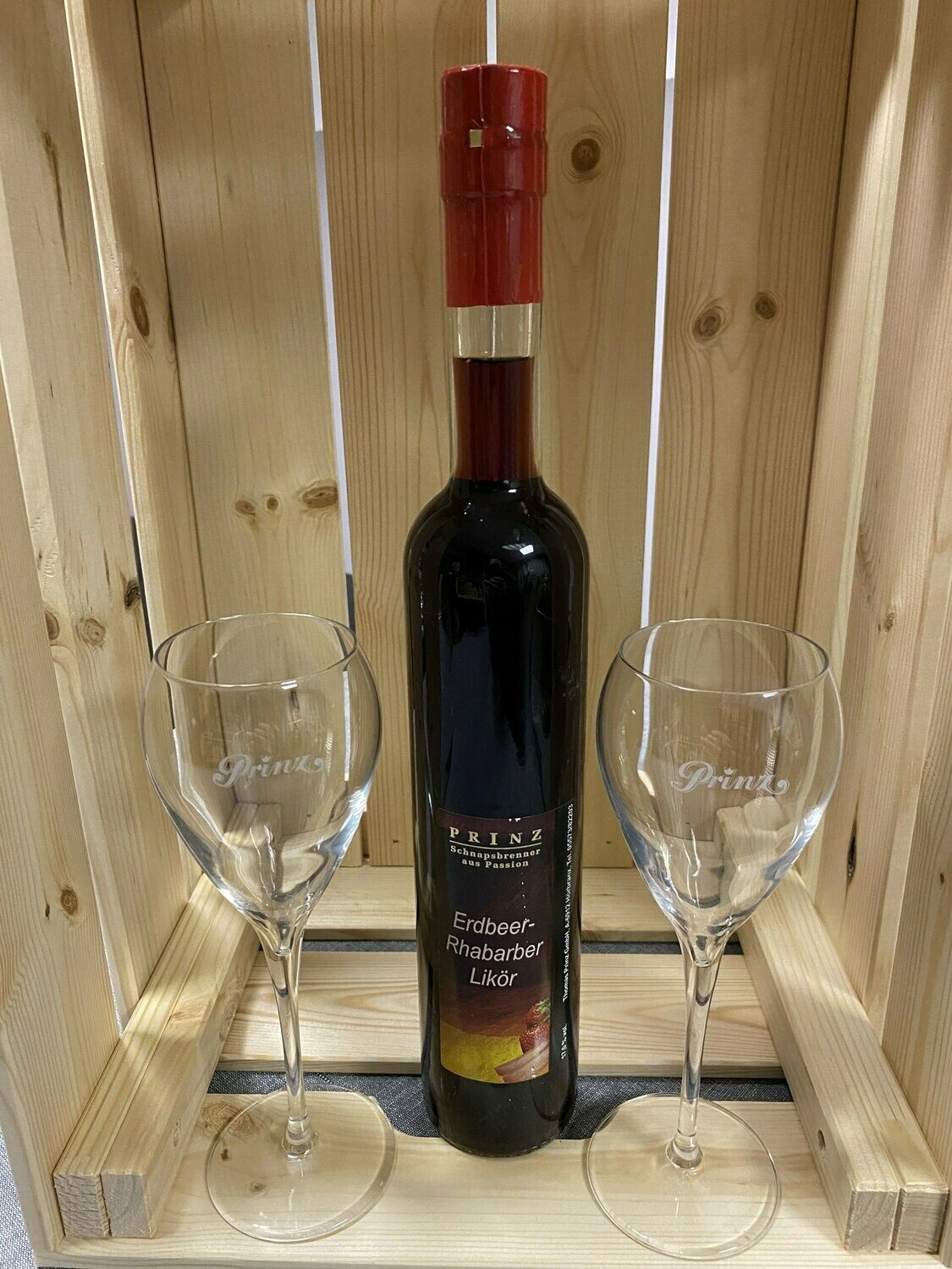 Prinz - Erdbeer-Rhabarber Likör 17 % vol. (0,5L)