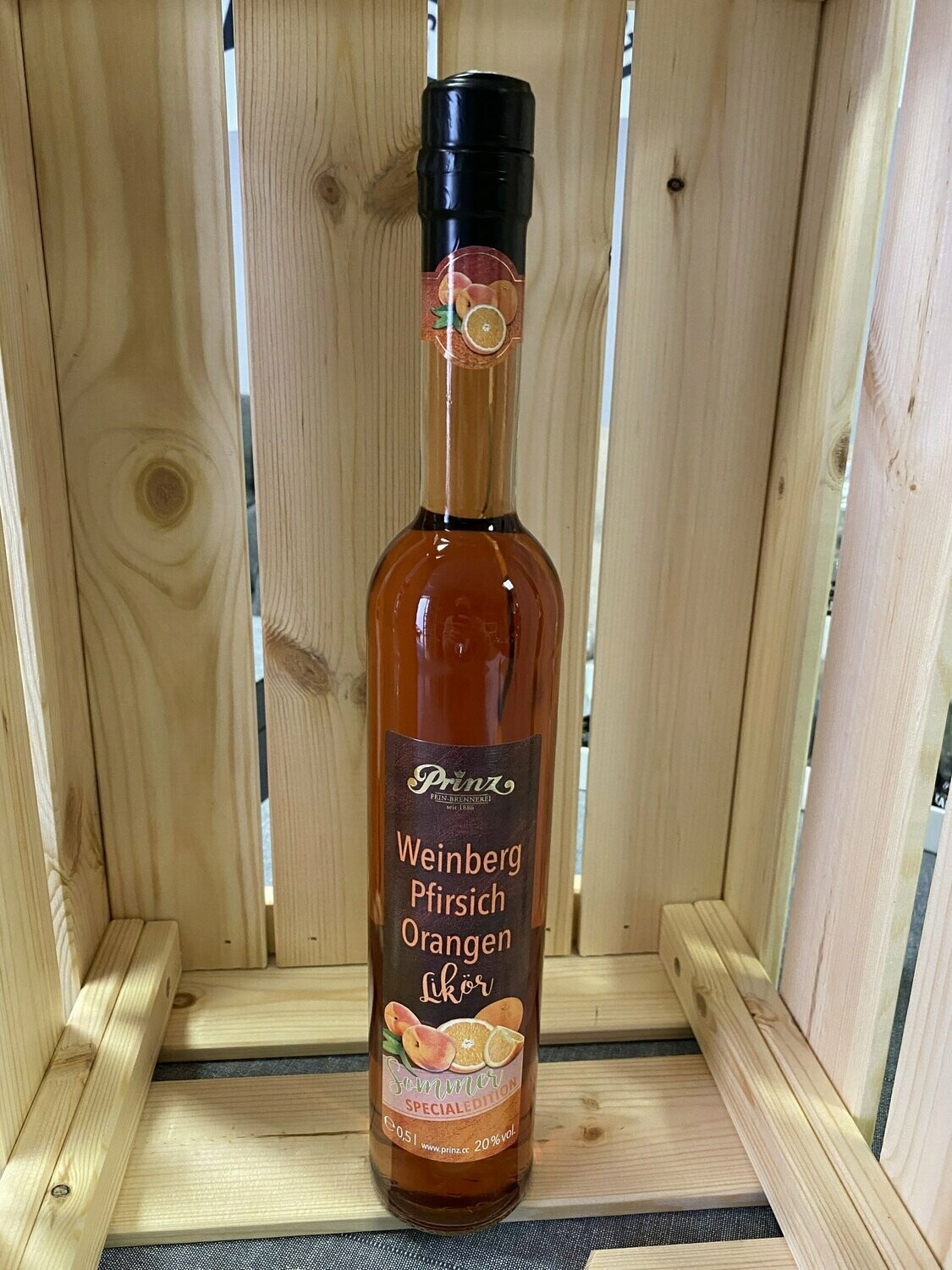 Weinbergpfirsich Orangen Likör 20 % vol. (0,5L)